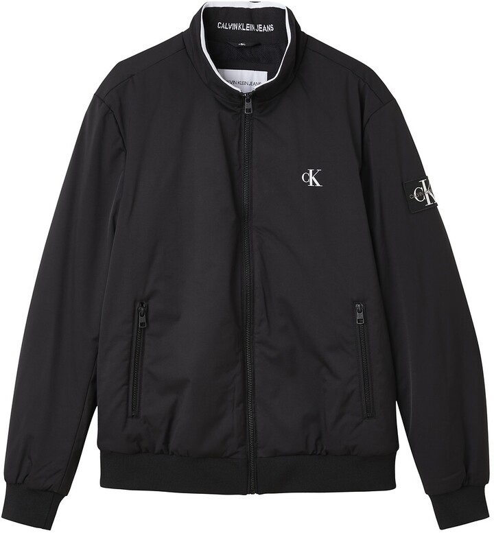 Calvin Klein Jeans Harrington Zip-Up Jacket with High Neck ShopStyle