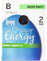 Thumbnail for your product : L'eggs Sheer Energy Women's ll Sheer 2pk Pantyhose - Jet Black