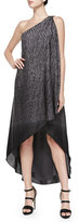 Thumbnail for your product : Halston One-Shoulder Asymmetric Draped High-Low Gown