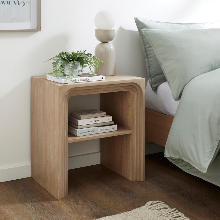 Dunelm Romy Mango Wood Bedside Table Whitewashed Wood ShopStyle