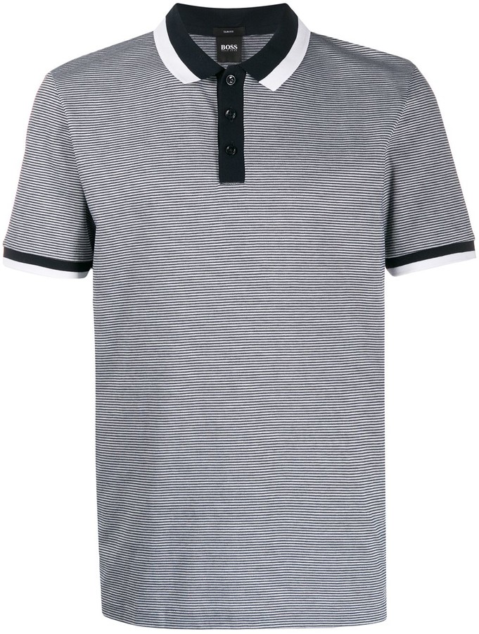 HUGO BOSS Striped Cotton Polo Shirt - ShopStyle