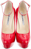 Thumbnail for your product : Brian Atwood Patent Ankle-Strap Pumps w/ Tags