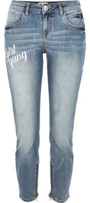 River Island Womens Blue wash Alannah relaxed skinny jeans