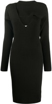 Thumbnail for your product : Bottega Veneta Asymmetric Ribbed Midi-Dress
