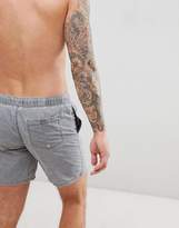 Thumbnail for your product : ASOS DESIGN Swim Shorts In Gray With Acid Wash Mid Length