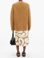 Thumbnail for your product : Marni Oversized Distressed Wool Cardigan - Camel