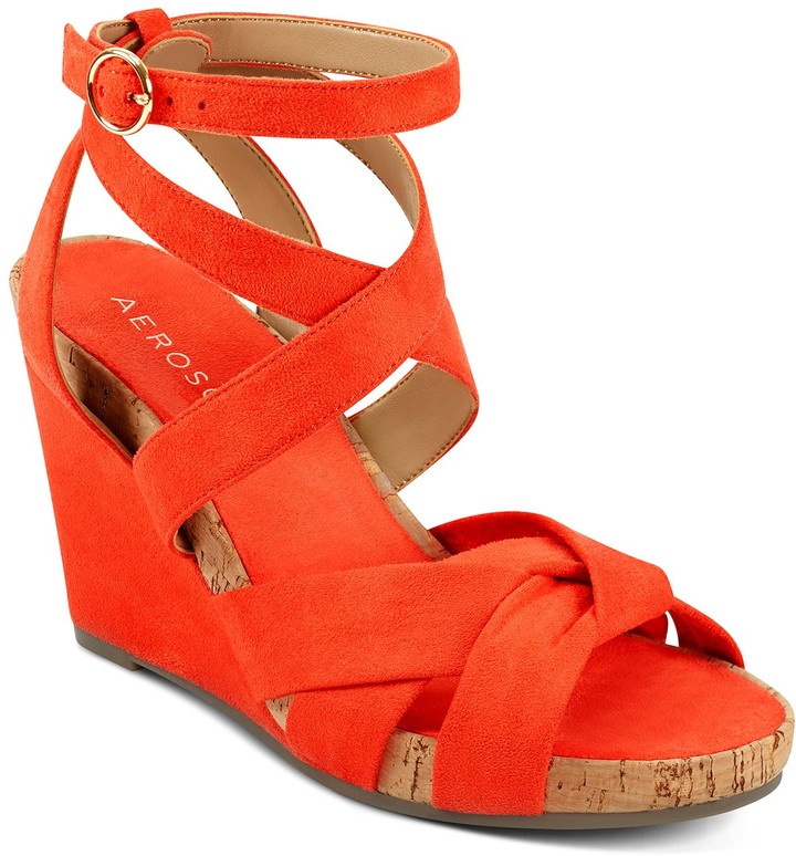 orange wedge flip flops