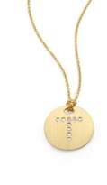 Thumbnail for your product : Roberto Coin Tiny Treasures Diamond & 18K Yellow Gold Initial Pendant Necklace