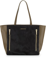 Thumbnail for your product : Elizabeth and James James Calf Hair Tote Bag, Black/Moss