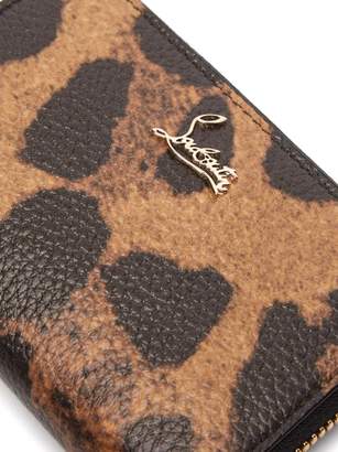Christian Louboutin Panettone Leopard Print Leather Coin Purse - Womens - Leopard