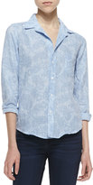 Thumbnail for your product : Frank & Eileen Barry Linen Paisley Button-Down Blouse