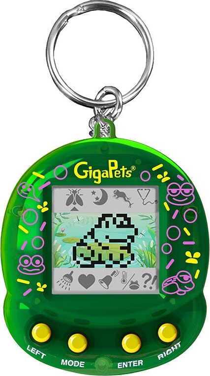 Top Secret Toys GigaPets: Floppy Frog - The 90’s GigaPets Reinvented Virtual Interactive Pet Keychain