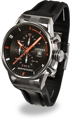 Locman Men's 44mm Rubber Band Steel Case Quartz Watch 051000bkfor0gok