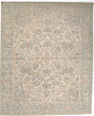 TJMAXX 7X9 100% Wool Hand Knotted Shirin Vega Area Rug