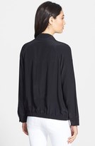 Thumbnail for your product : Eileen Fisher Stand Collar Silk Jacket (Regular & Petite)