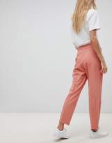 Thumbnail for your product : ASOS Design DESIGN Tailored Pleat Front High Waist Tapered Trouser With Button & Tab Detail