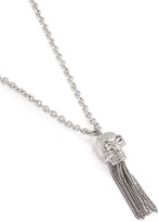 Thumbnail for your product : Alexander McQueen Skull tassel pendant necklace