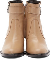 Thumbnail for your product : Helmut Lang Khaki Leather Schist Buckle Boots