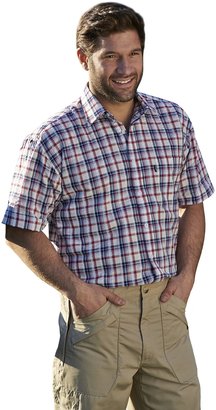 i-Smalls Men's Gowran Checked Short Sleeve Cotton Regular Fit Shirt (5XL)