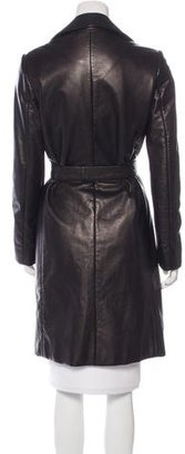 Loro Piana Open-Front Leather Coat
