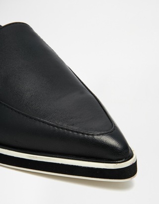 Shellys Leather Slip On Shoes With Contrast Sole