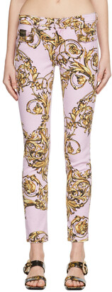 Versace Jeans Couture Pink Printed Jeans