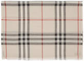 Thumbnail for your product : Burberry Grey Wool and Silk Check Scarf