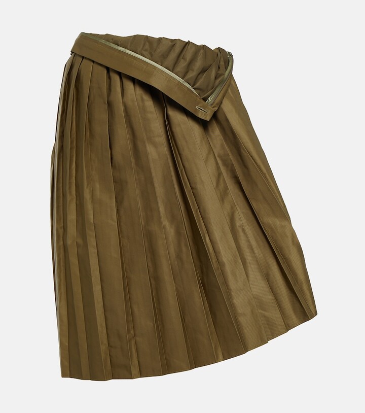 MM6 MAISON MARGIELA Pleated asymmetric midi skirt