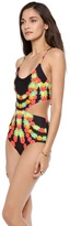 Thumbnail for your product : Mara Hoffman Garlands Lace Up One Piece Swimsuit