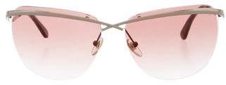 Diane von Furstenberg Tinted Logo Sunglasses
