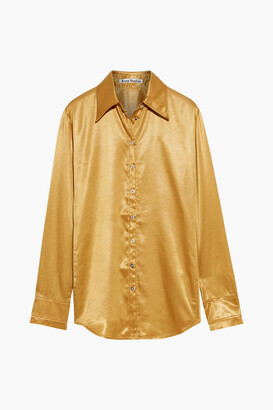 gold satin blouse uk