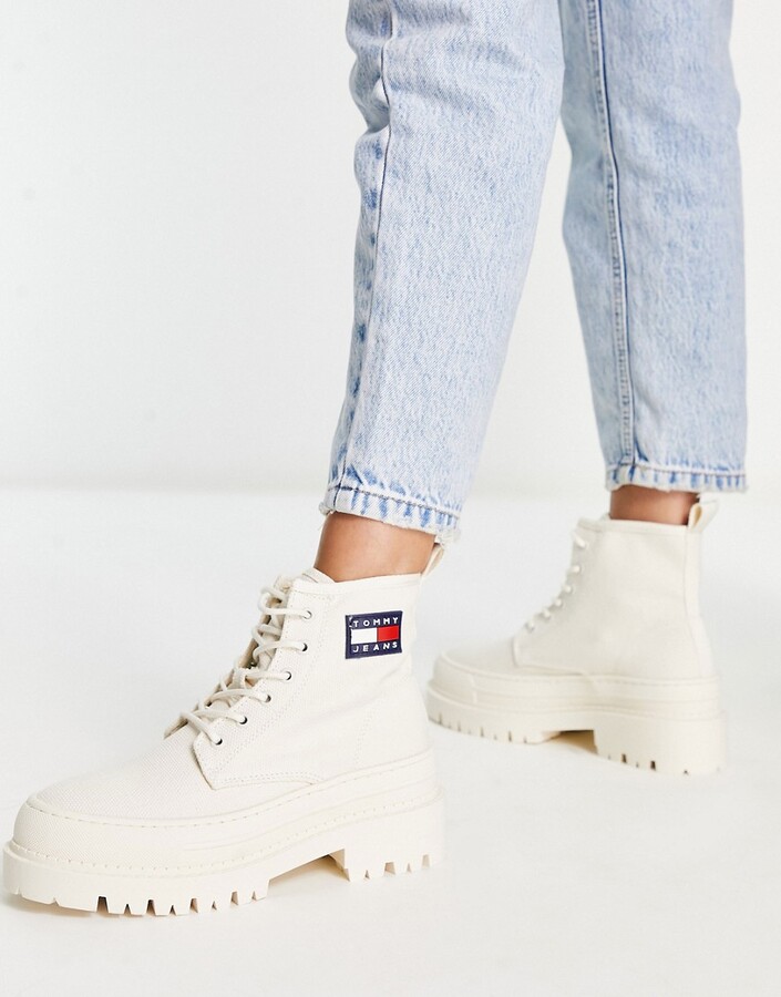 Tommy Hilfiger Women's White Boots | ShopStyle UK