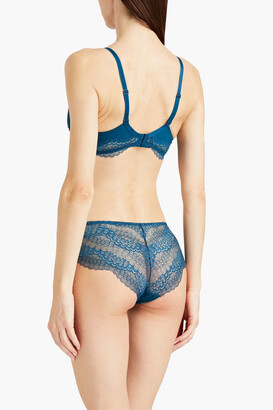 Simone Perele Scalloped Stretch-jersey And Lace Low-rise Briefs