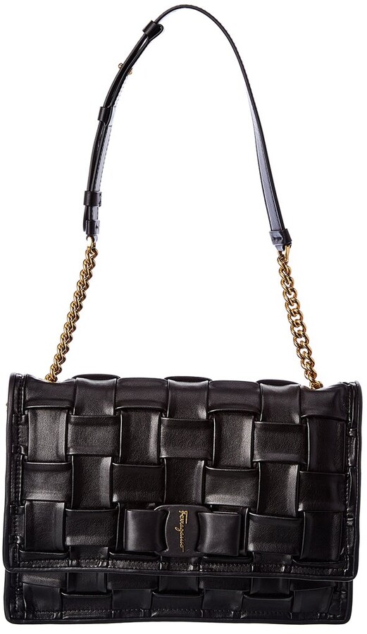 Ferragamo Viva Bow Leather Shoulder Bag ShopStyle