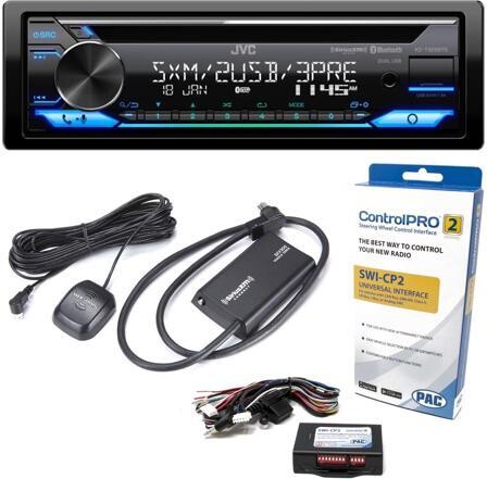 JVC KD-T925BTS CD Receiver featuring Bluetooth, Front & Rear Dual USB, Sirius XM, Amazon Alexa, 13-Band EQ, with SXV300v1 Satellite Radio Tuner...