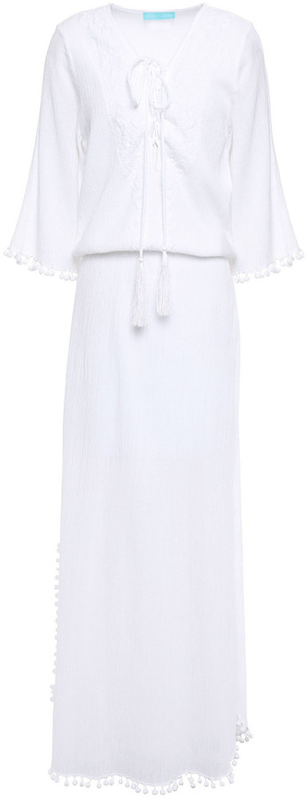 crinkle cotton maxi dress