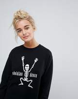Thumbnail for your product : Monki Halloween Skeleton Sweatshirt