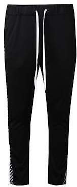 boohoo Mens Skinny Fit Joggers With Check Tape