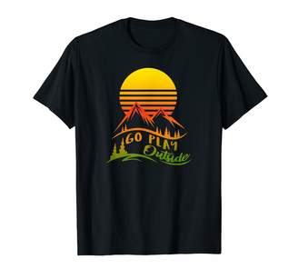 Retro Sun Mountain Range Go play outside T-Shirt