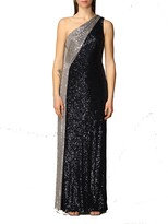 Thumbnail for your product : Lauren Ralph Lauren Two-Tone Embellished One-Shoulder Dress