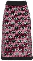 Thumbnail for your product : Gucci GG jacquard wool skirt