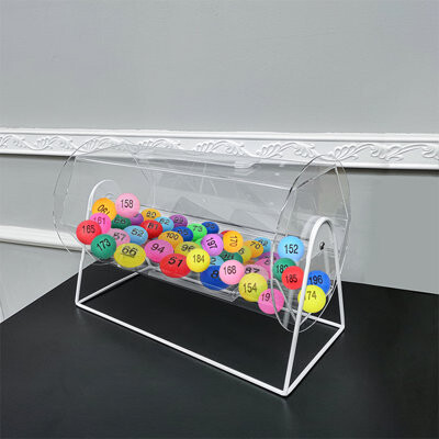 Fixturedisplays® Raffle Drum Poker Raffle Drum Ticket Drawing Tumbler Casino Ballot Box Lottery Games Bingo 13029-NEW