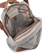 Thumbnail for your product : Brunello Cucinelli Men's Leather & Wool-Cashmere Tech Backpack, Tan/Gray
