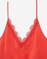 Thumbnail for your product : The Kooples Red silk camisole with lace