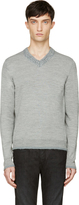 Thumbnail for your product : Diesel Heather Grey V-Neck K-Gitika Sweater