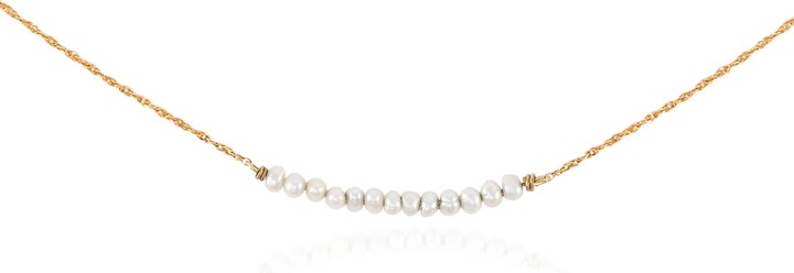 Naked Palm Jewellery Women S Pearl Necklace In K Gold Vermeil Shopstyle