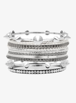 Thumbnail for your product : Torrid Mixed Metal Spike Bangle Set