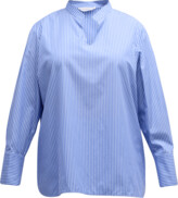 Thumbnail for your product : Harshman Plus Size Ellis Button-Side Cotton Blouse
