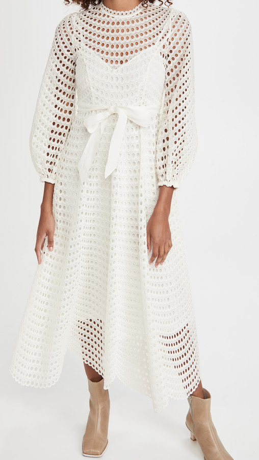 tory burch patchwork eyelet dress