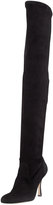Thumbnail for your product : Manolo Blahnik Pascalare Over-the-Knee Stretch Suede Boot, Black